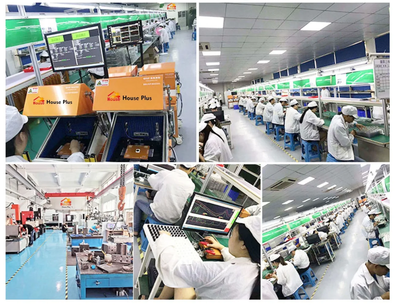 HousePlus automated manufacturing facility - Professional production of solar energy systems, home appliances and 3C electronics with control