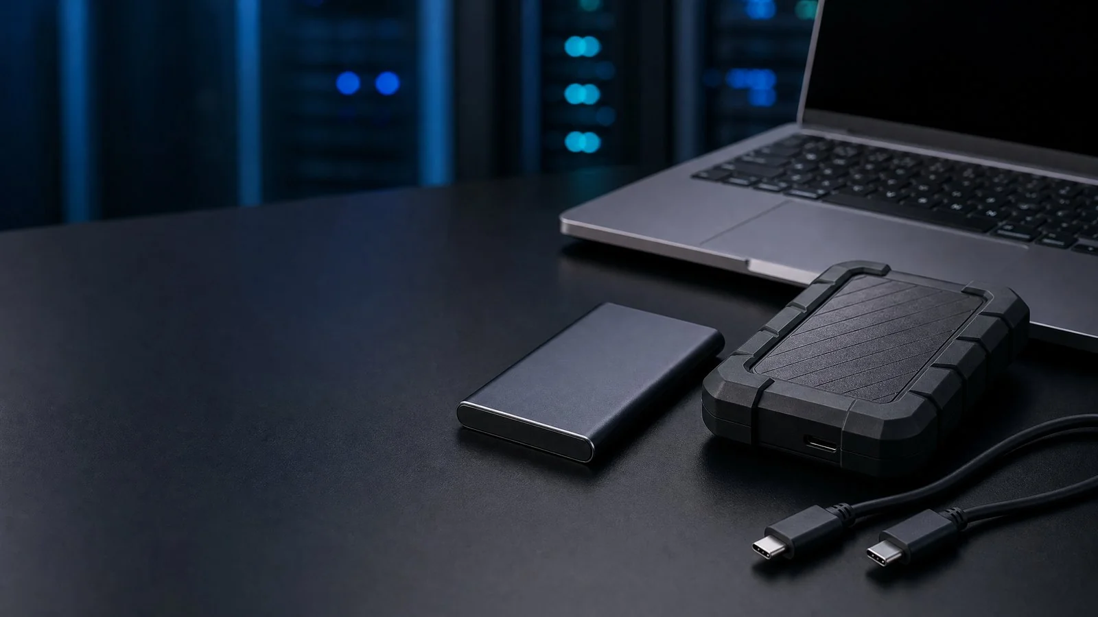 Portable SSD and external hard drive storage devices for comparison
