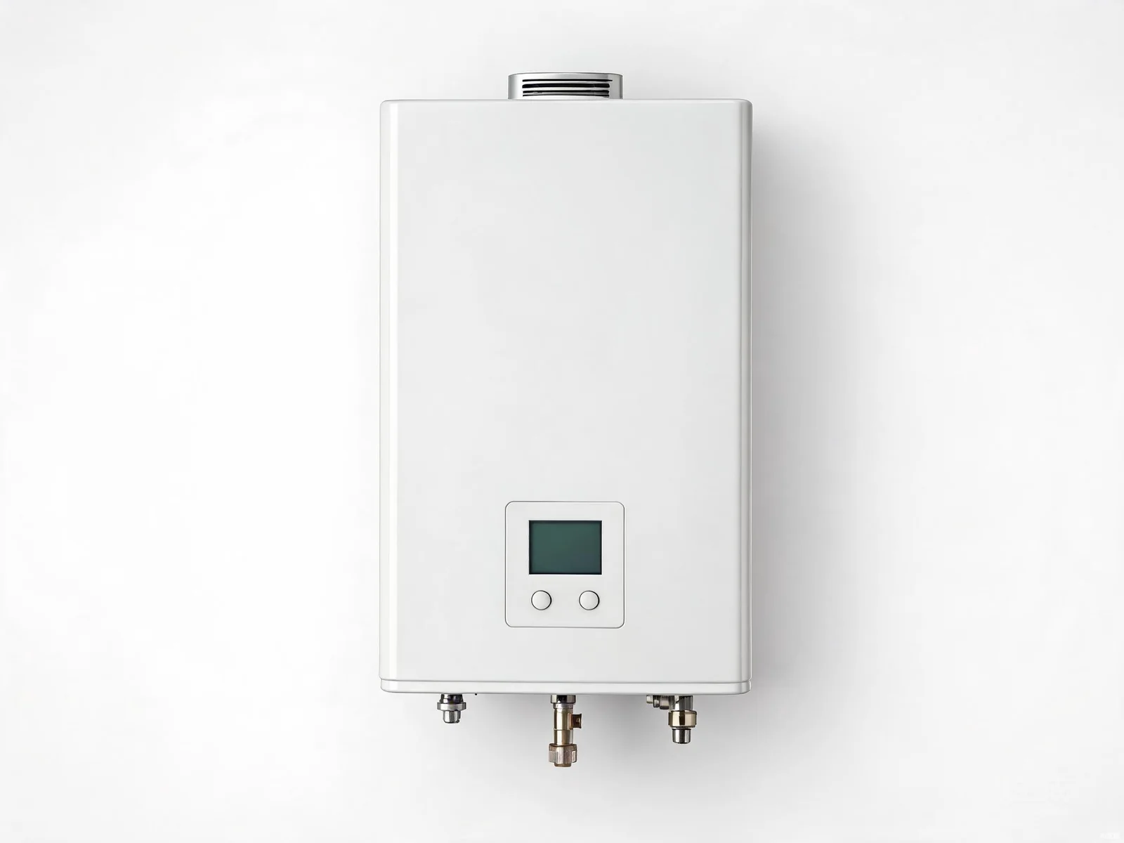 8L/min compact tankless gas water heater HP-GWH08 with LED display for single-point kitchen and shower use