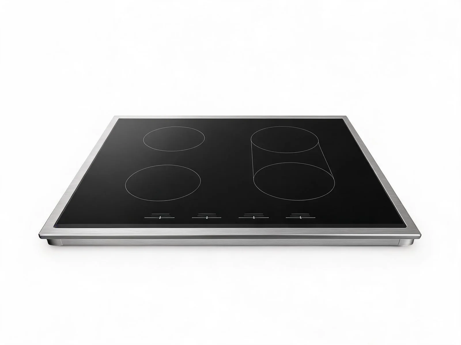 4-zone built-in induction hob HP-ID4 with flex bridge function and 7200W power on Schott Ceran glass surface